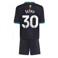 Manchester United Benjamin Sesko #30 Tretí Detský futbalový dres 2025-26 Krátky Rukáv (+ trenírky)